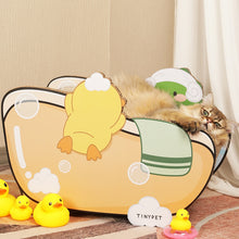 Load image into Gallery viewer, Dino Jr. &amp; Ducky Cat Scratcher (Bath Tub)
