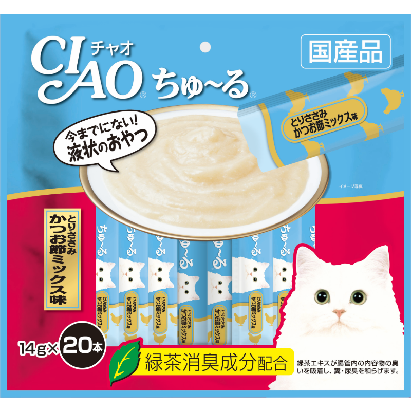 Ciao Chu ru Chicken Fillet & Sliced Bonito 14g x 20