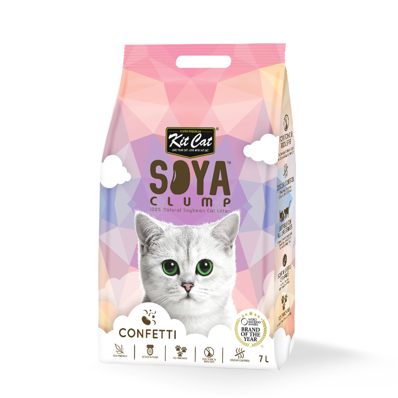 Kit Cat SoyaClump Soybean Litter 7L (Confetti)