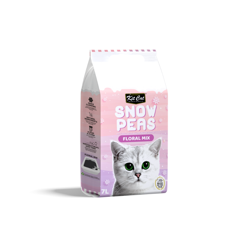 Kit Cat Snow Peas Cat Litter 7L (Floral Mix)