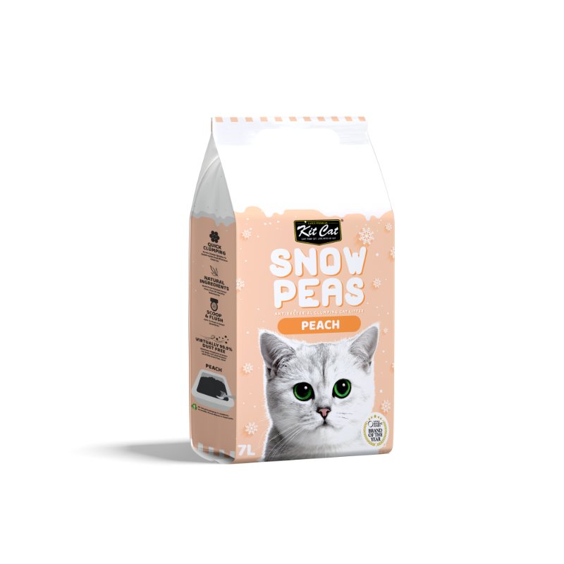 Kit Cat Snow Peas Cat Litter 7L (Peach)