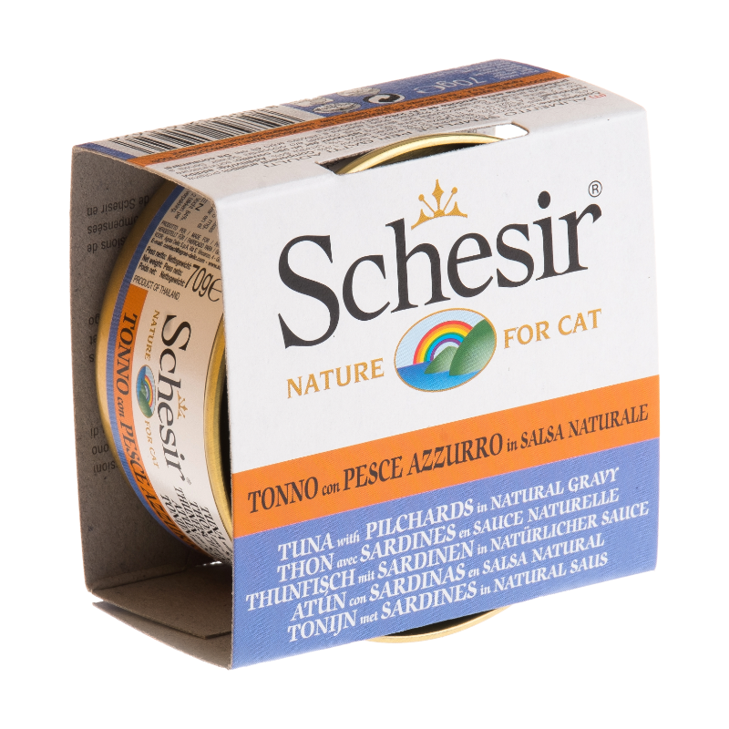 Schesir Tuna with Pilchards in Natural Gravy For Cats 70g
