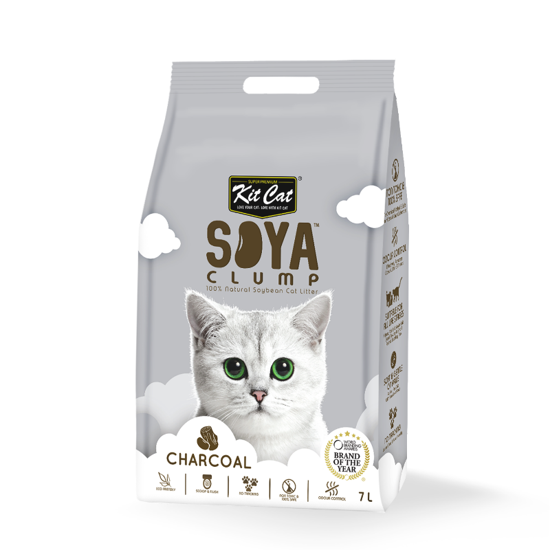 Kit Cat SoyaClump Soybean Litter 7L (Charcoal)