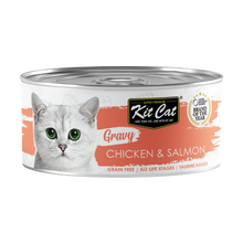 Load image into Gallery viewer, Kit Cat Gravy Chicken &amp; Salmon 70g
