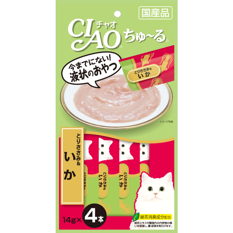 Ciao Chu ru Chicken Fillet & Squid 14g x 4