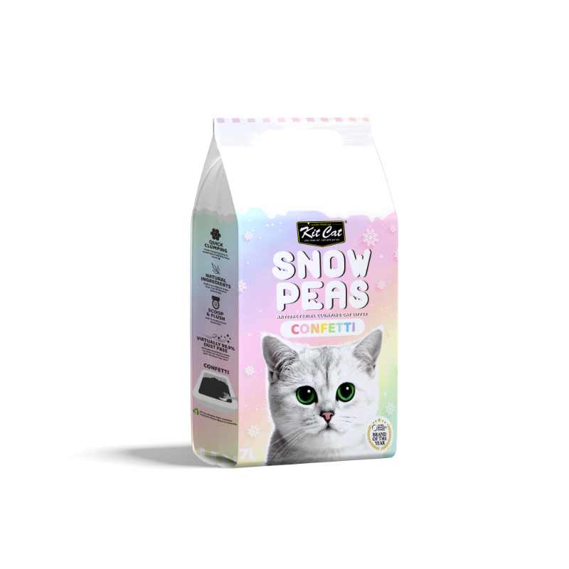 Kit Cat Snow Peas Cat Litter 7L (Confetti)
