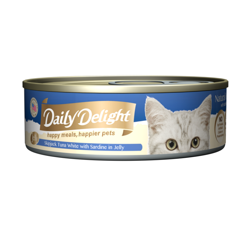 Daily Delights Skipjack Tuna White With Sardine in Jelly 80g