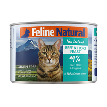 Load image into Gallery viewer, Feline Natural Canned Beef &amp; Hoki
