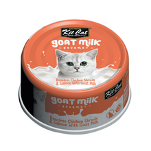 Load image into Gallery viewer, Kit Cat Goat Milk Gourmet Chicken &amp; Salmon 70g
