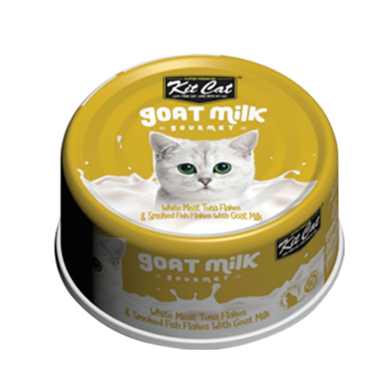 Kit Cat Goat Milk Gourmet Tuna & Smoked Fish Flakes 70g