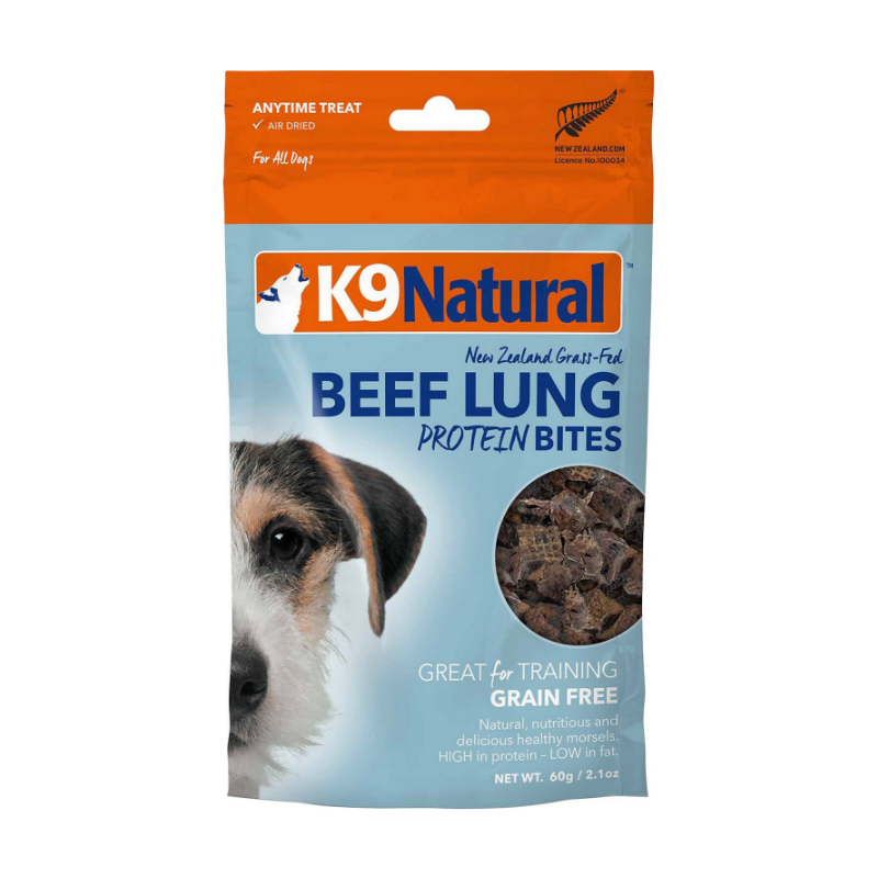 K9 Natural Freeze Dried Beef Lung Protein Bites 50g