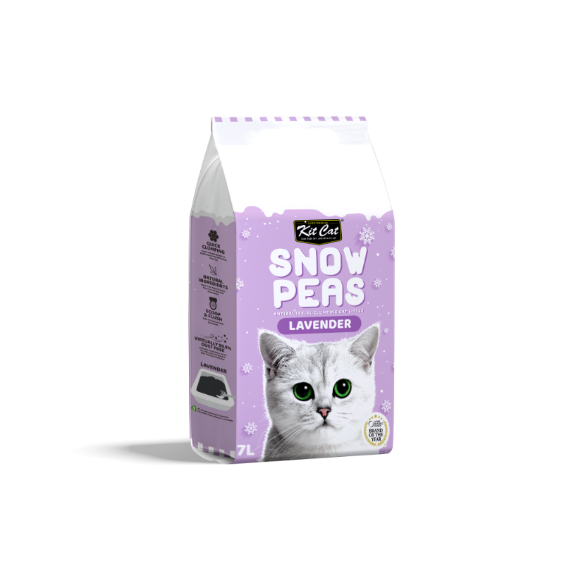 Kit Cat Snow Peas Cat Litter 7L (Lavender)