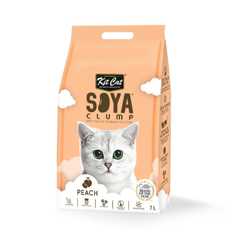 Kit Cat SoyaClump Soybean Litter 7L (Peach)