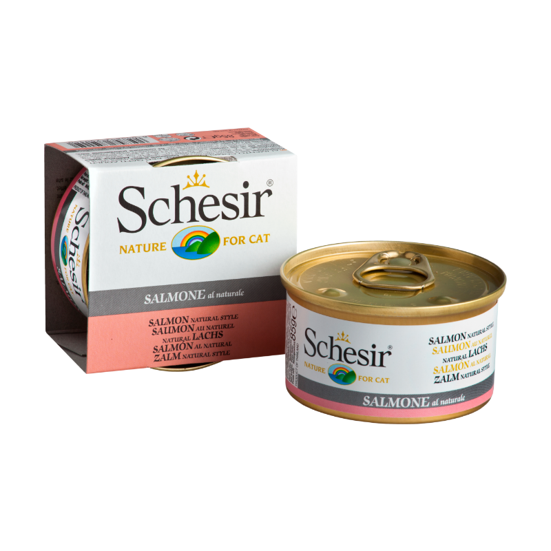Schesir Salmon Natural Style in Water For Cats 85g