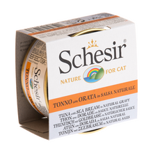 Load image into Gallery viewer, Schesir Tuna with Sea Bream in Natural Gravy For Cats 70g
