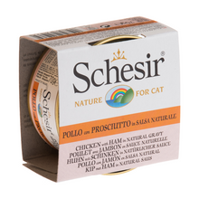 Load image into Gallery viewer, Schesir Chicken with Ham in Natural Gravy For Cats 70g
