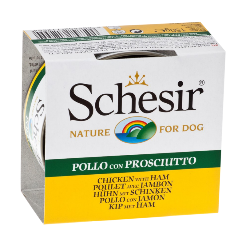 Schesir Chicken Fillets with Ham in Jelly For Dogs 150g